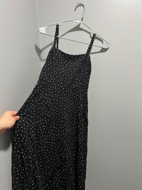 GAP Black Dress with White Polka Dots